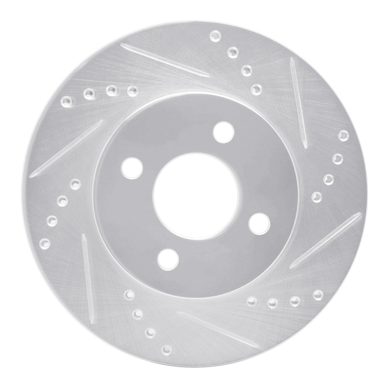Chevrolet Cobalt Brake Rotor (1) - Front Right - R1 Concepts - Drilled & Slotted - Silver - `03-`10